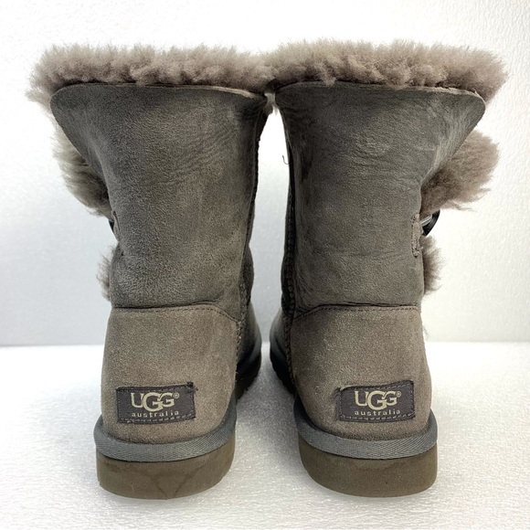 UGG Bailey Button Suede Sheepskin Short Boot - Women's 6 - Picture 8 of 11